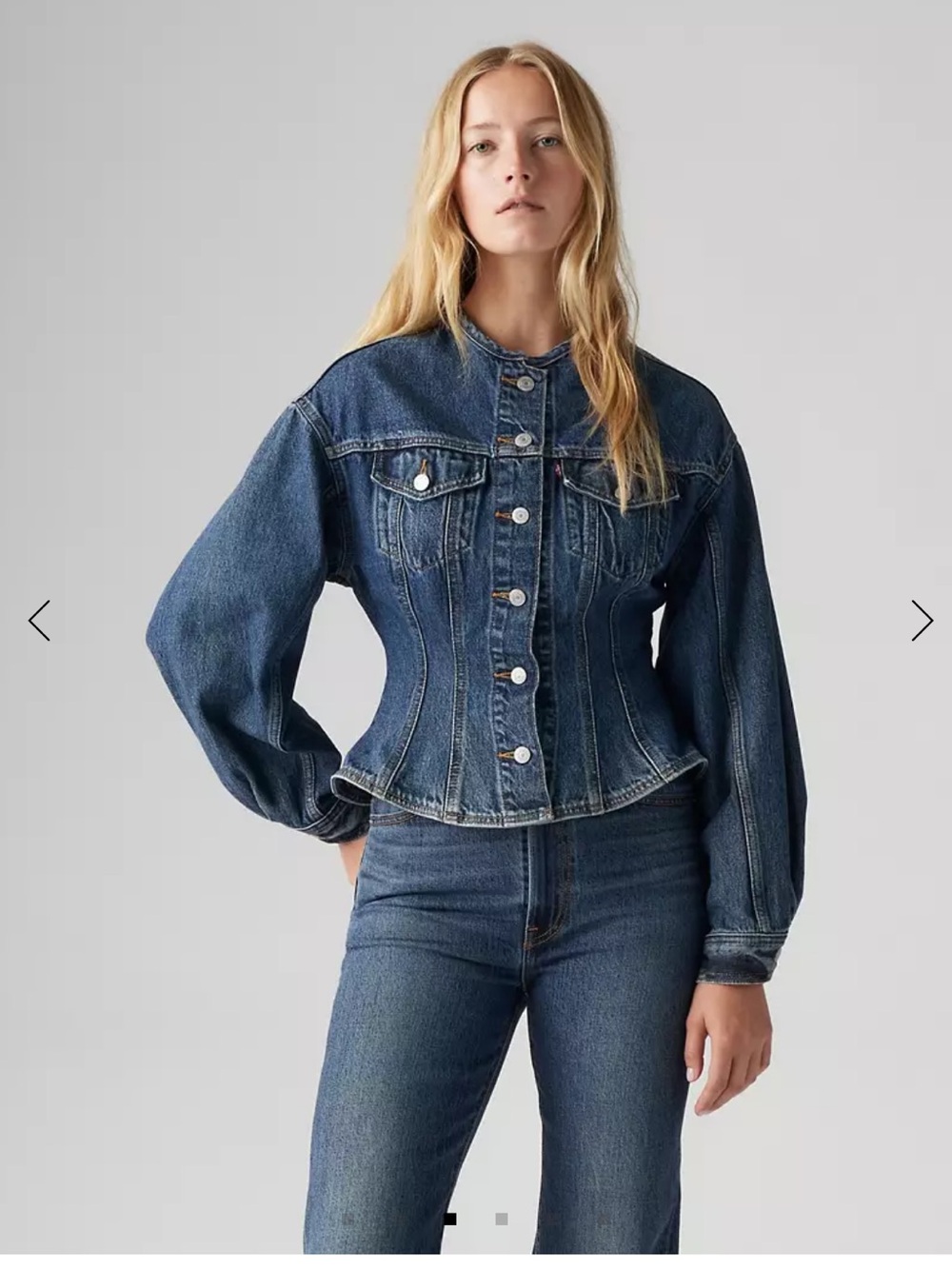 Levi's Sculpted Trucker Jacket Dark Wash